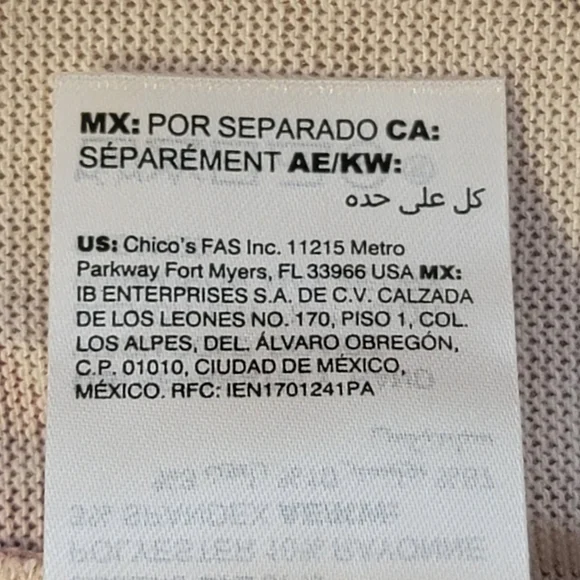 Chicos Floral Side-slit tunic  Scoop neck 3/4 Sleeve Size 2 u.s. Size L - Picture 9 of 11